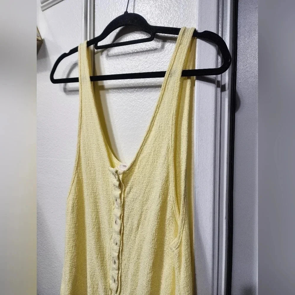 Billabong Fade Away Yellow Romper Size Small Beachy Resortwear Travel Vacation - Picture 5 of 8